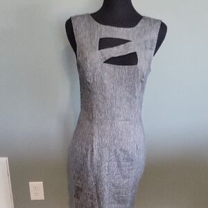Elegant Gray Sleeveless Dress